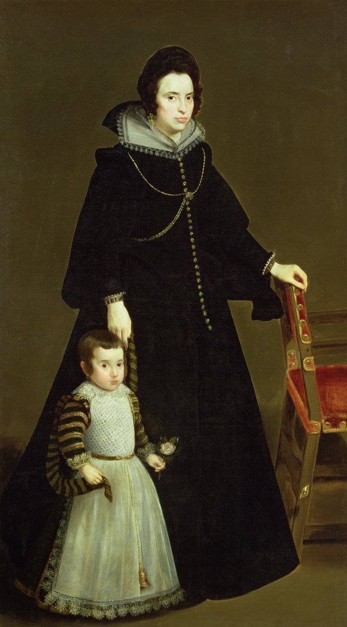 Dona Antonia de Ipenarrieta y Galdos (1599-1635) og hendes søn, ca. 1631 af Diego Velázquez