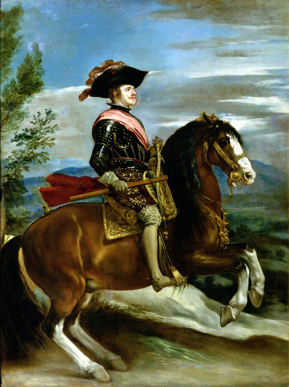Ridesportræt af kong Filip IV af Spanien (1605-65) af Diego Velázquez
