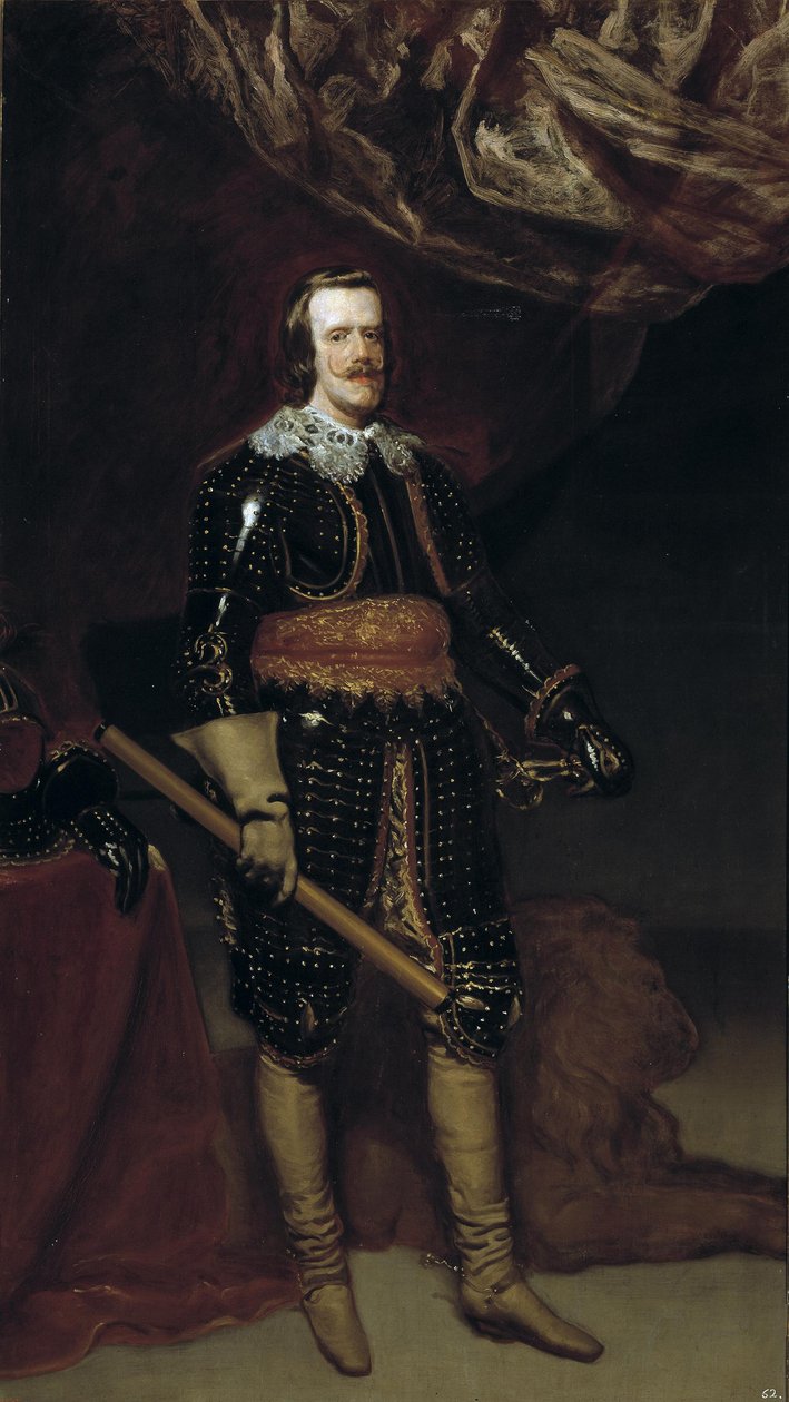 Filip IV med en løve af Diego Velázquez