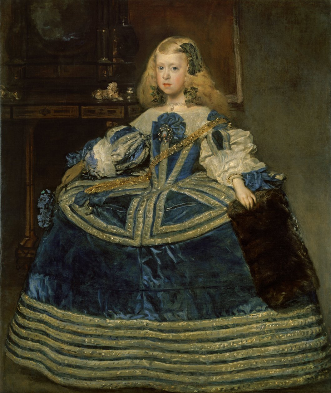 Infanta Margarita Teresa i en blå kjole af Diego Velázquez