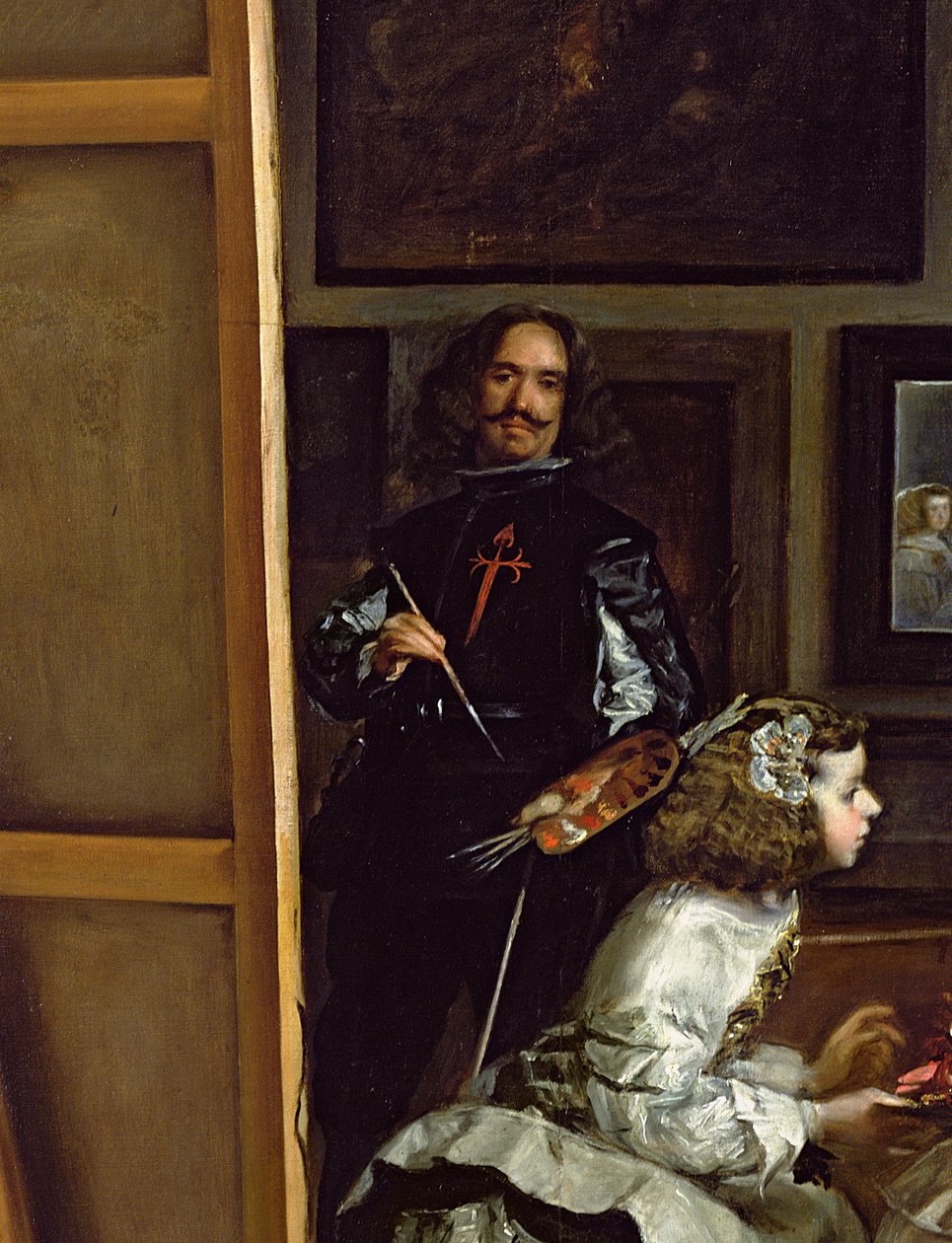 Las Meninas eller The Family of Philip IV, ca. 1656 (detalje af 405) af Diego Velázquez