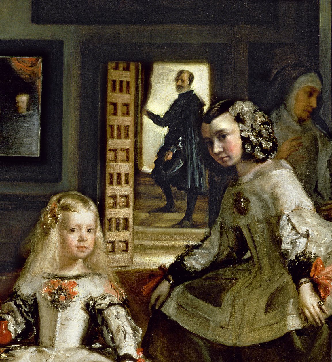 Las Meninas eller The Family of Philip IV, ca. 1656 (detalje af 405) af Diego Velázquez