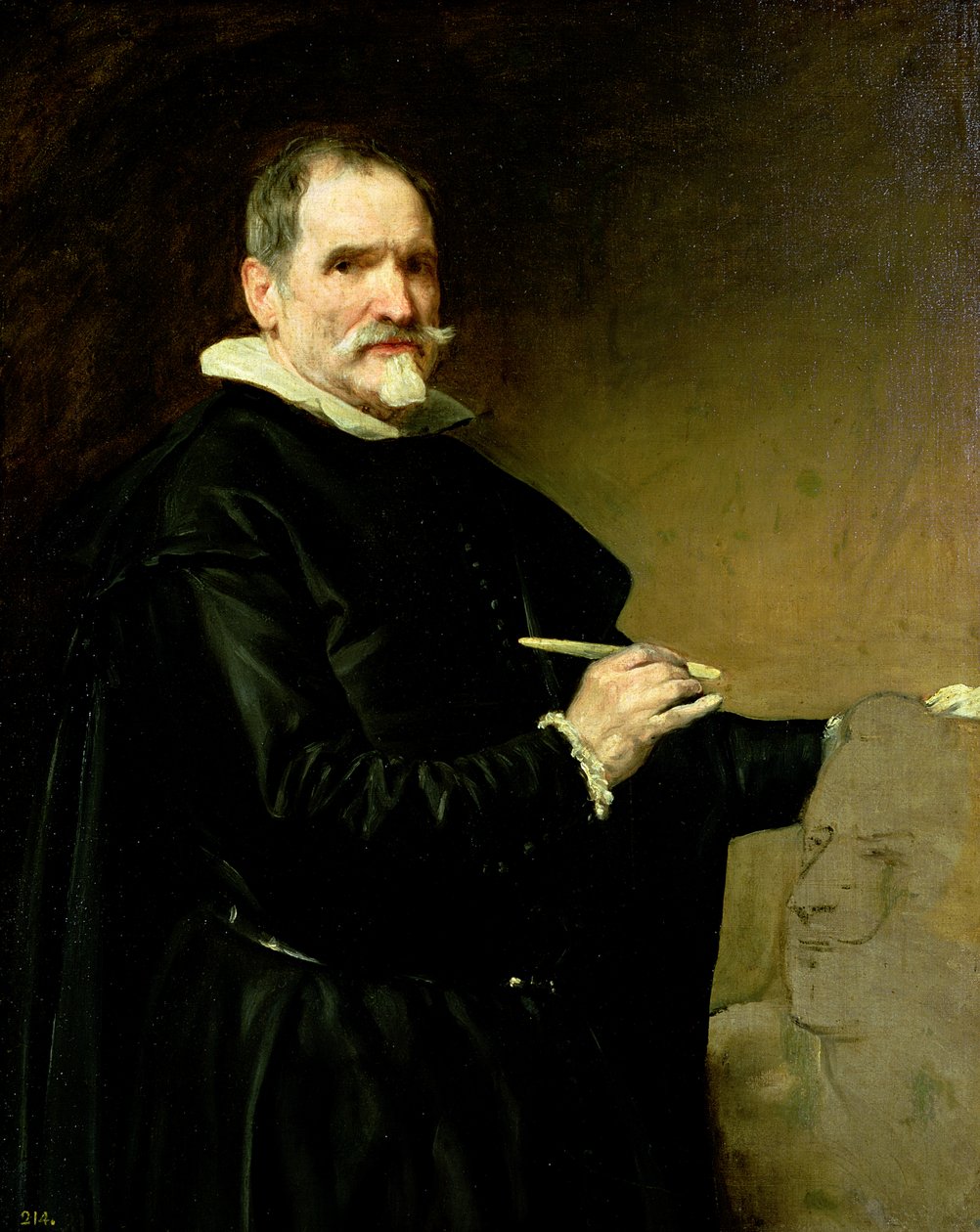 Portræt af billedhuggeren, Juan Martinez Montanes (1568-1649) 1635 af Diego Velázquez