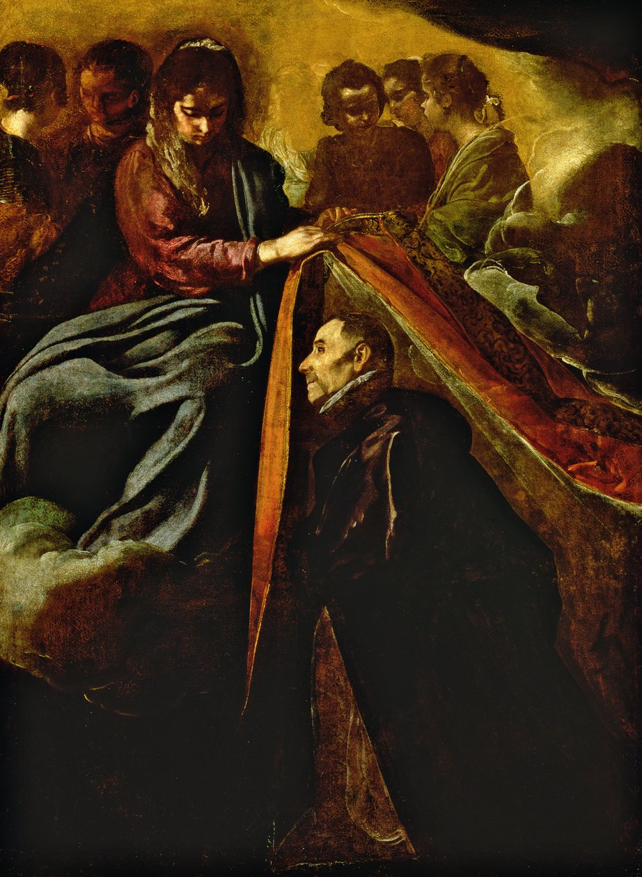 Jomfruen viser sig for Sankt Ildephonsus og giver ham en kappe af Diego Velázquez