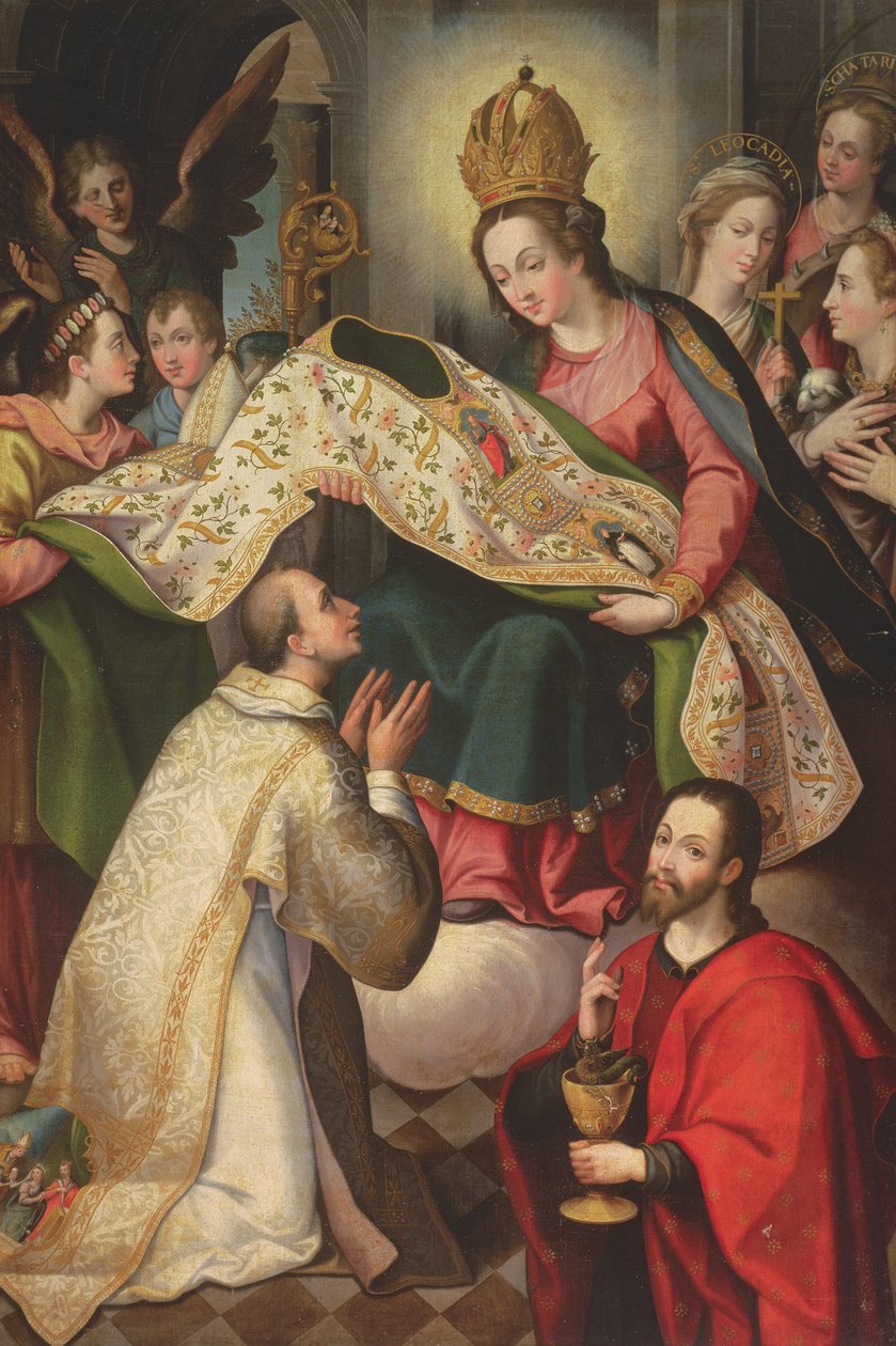 Overrækkelse af Cope til St. Ildefonsus, 1600-24 af Diego de Aguilar
