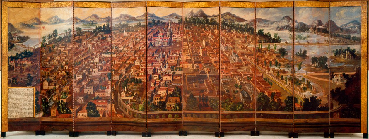 Byen Mexico, ca 1690. af Diego Correa