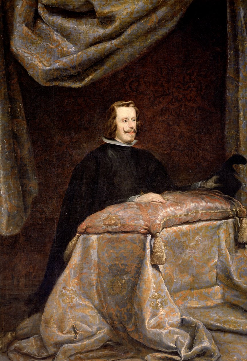 Filip IV ved bøn, ca. 1655 (olie på lærred) af Diego Rodriguez de Silva (studio of) Velazquez
