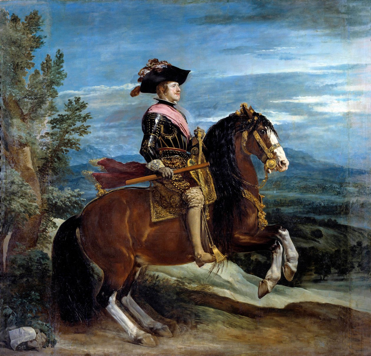 Rytterportræt af kong Philip IV (1605-1665) Maleri af Diego Rodriguez de Silva y Velasquez (1599-1660) af Diego Velázquez