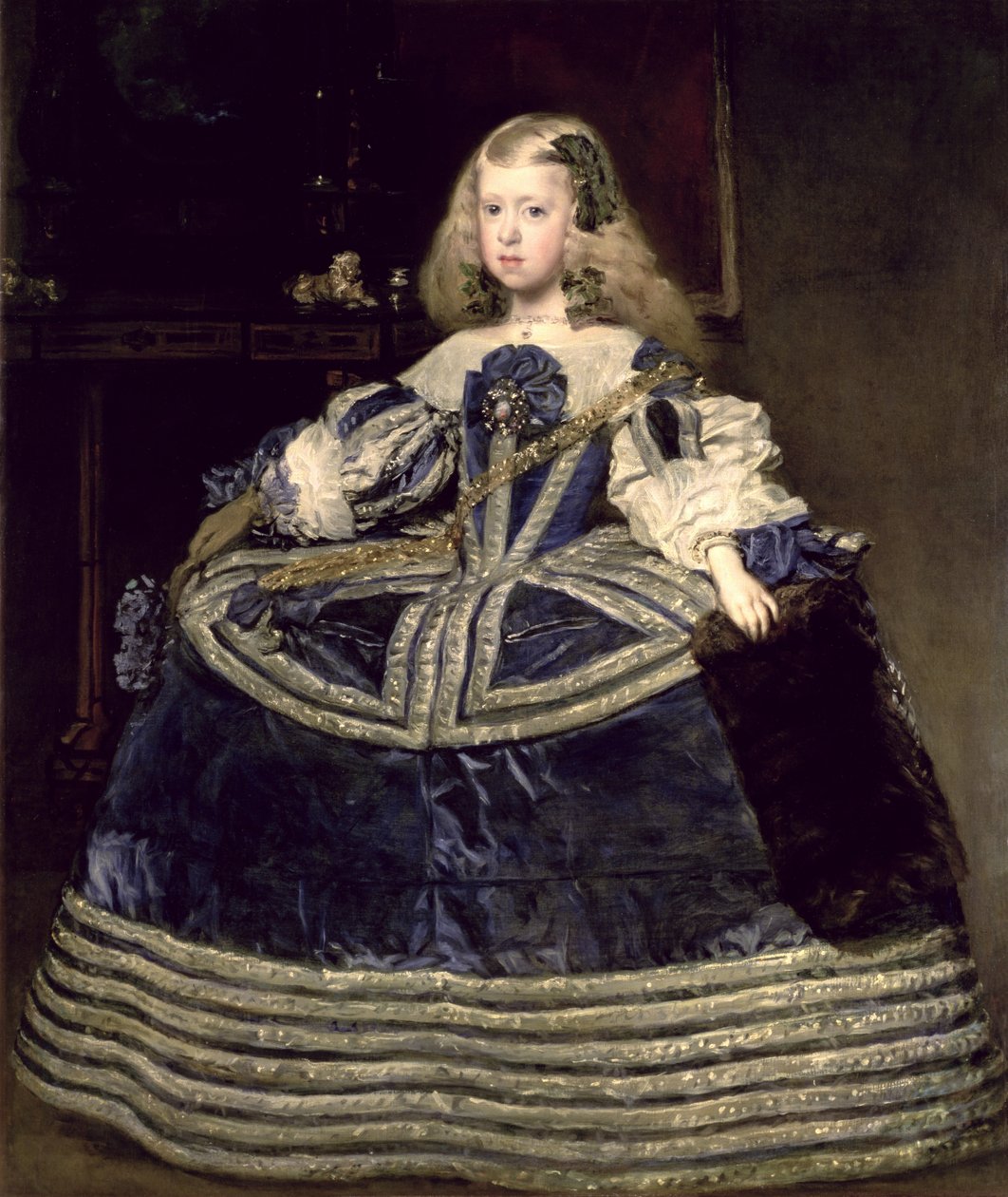 Infanta Margarita Teresa i en blå kjole af Diego Velázquez