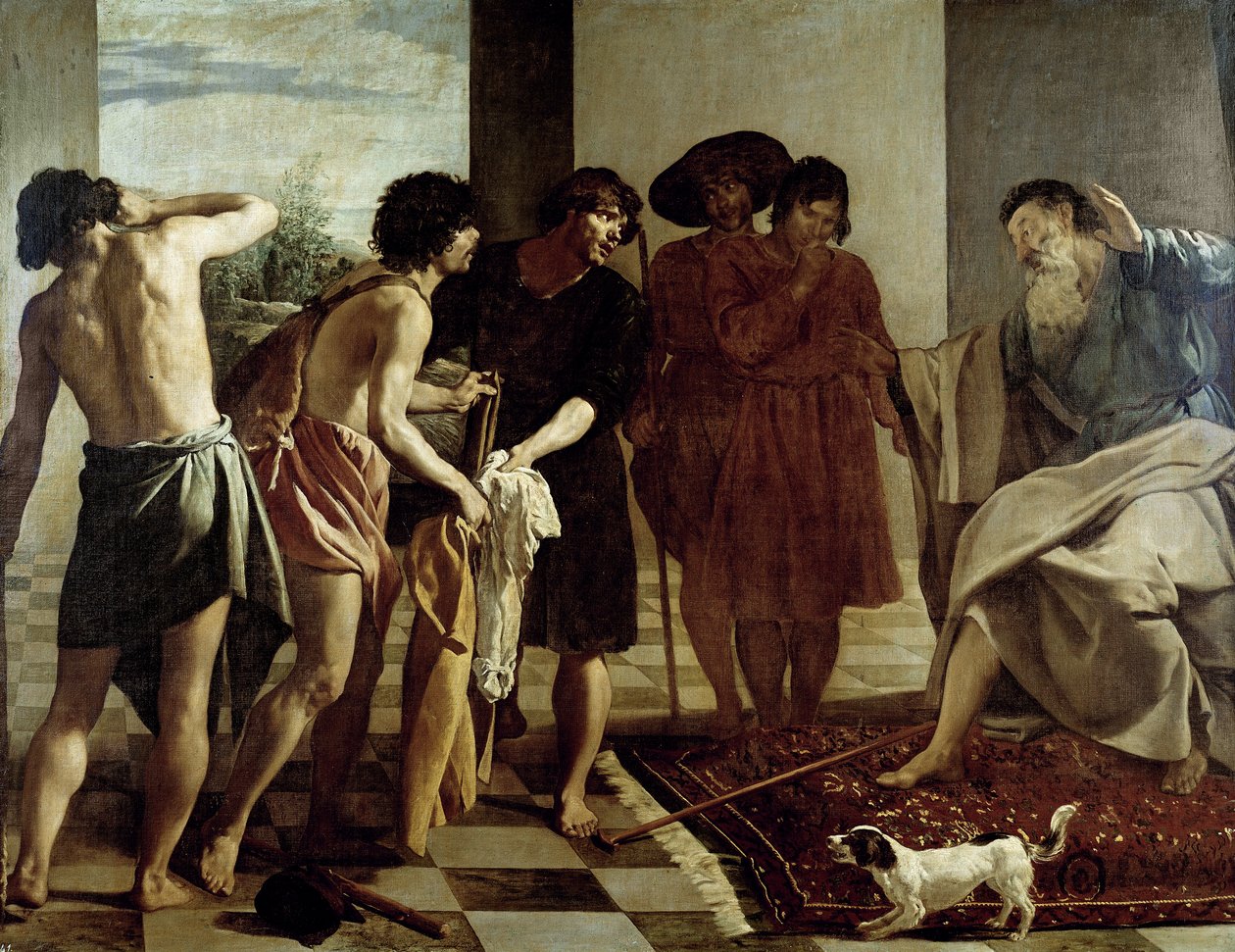 Jacob modtager Giuseppes tunika af Diego Rodriguez de Silva y Velazquez