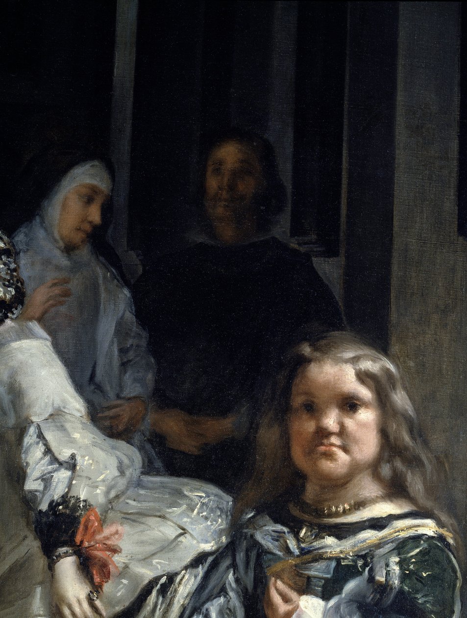 Las Meninas. Detalje: nonne og dværg af Diego Rodriguez de Silva y Velazquez