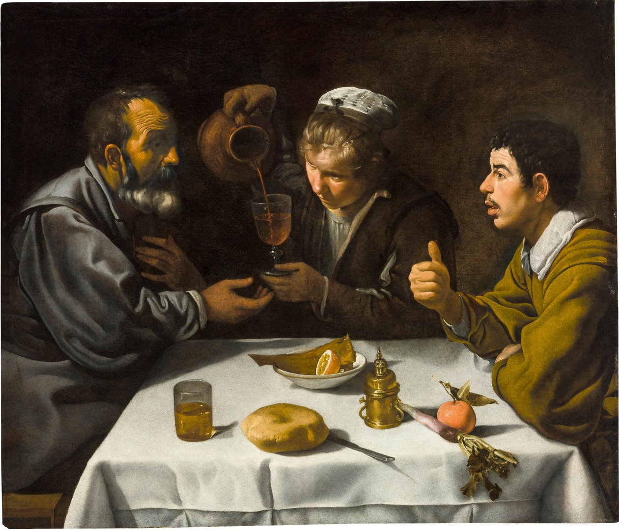 Le dejeuner - The Luncheon, af Velazquez, Diego (1599-1660). Olie på lærred, ca. 1618. Mål : 96x112 cm. Szepmuveszeti Muzeum, Budapest af Diego Velázquez