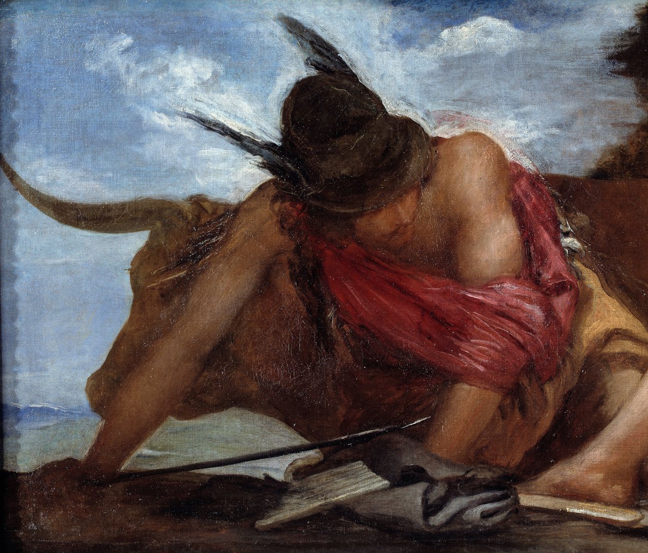 Merkur og Merkurs Argos-detalje. Maleri af Diego Velasquez (1599-1660) af Diego Velázquez