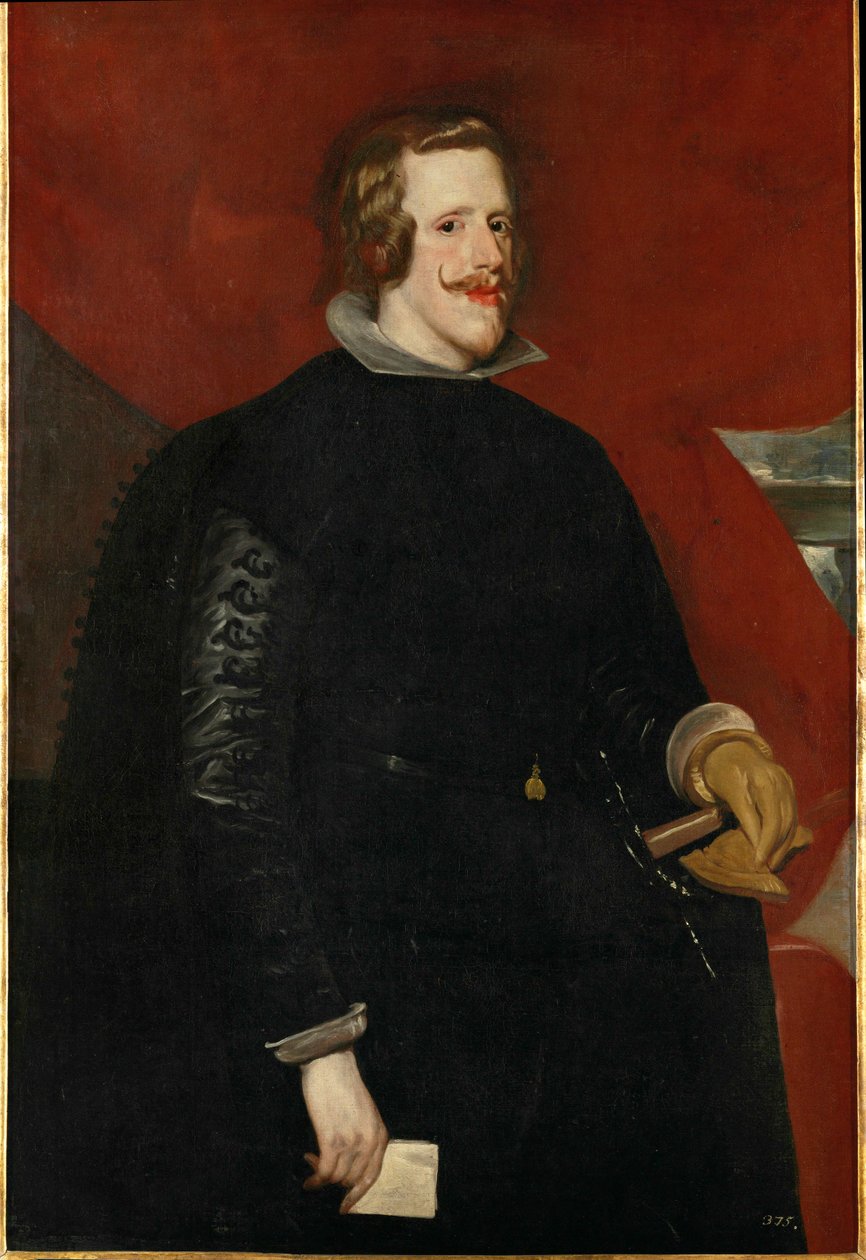 Filip IV, konge af Spanien, søn af kong Filip III og ærkehertuginde Maria Anna ... (maleri på lærred) af Diego Rodriguez de Silva y Velazquez