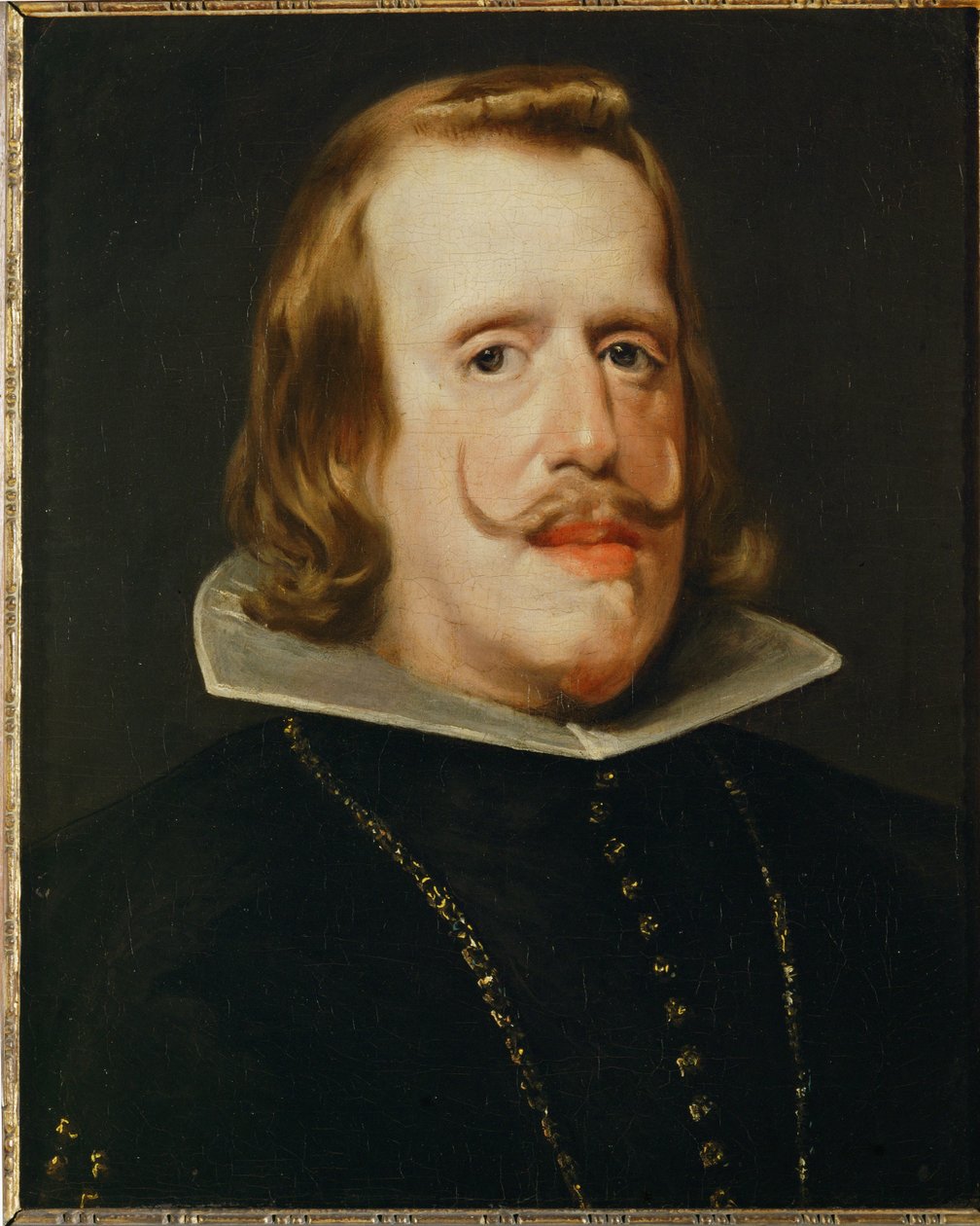 Filip IV, konge af Spanien, søn af kong Filip III og ærkehertuginde Maria Anna, datter af kejser Ferdinand III ... af Diego Rodriguez de Silva y Velazquez