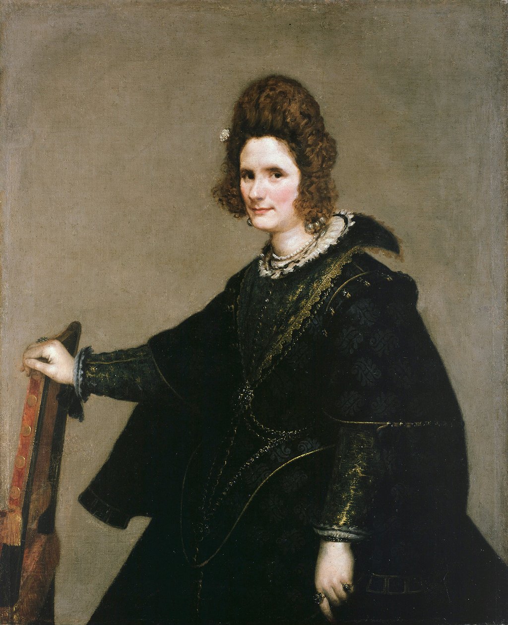 ""Portræt af en kvinde"" Maleri af Diego Velasquez (1599 - 1660) Ec. Esp. omkring 1630 Berlin Staatliche Museen af Diego Velázquez