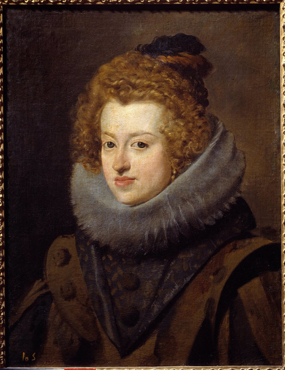 Portræt af Dona Maria, dronning af Ungarn (1606-1646). Maleri af Diego Rodriguez de Silva y Velasquez (1599-1660) af Diego Velázquez