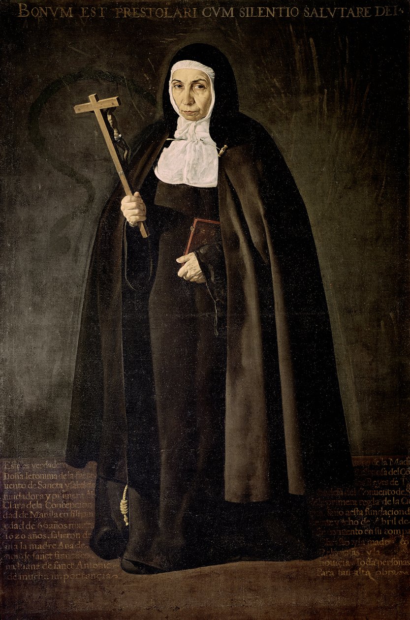 Portræt af Moder Jeronima de la Fuente af Diego Rodriguez de Silva y Velazquez