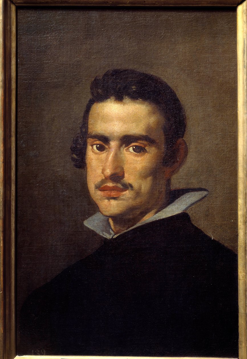 Portræt af en ung mand (formodet selvportræt). Maleri af Diego Rodriguez de Silva y Velasquez (1599-1660) af Diego Velázquez