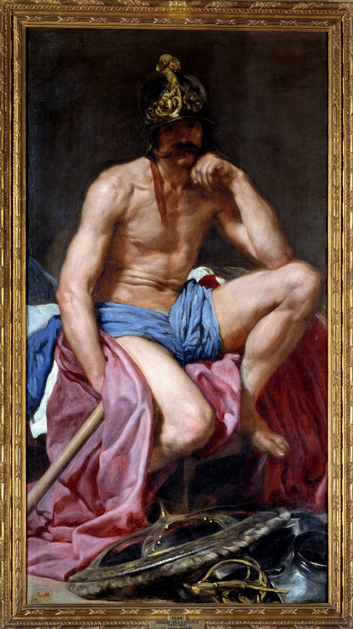 Krigsguden Mars. Maleri af Diego Rodriguez de Silva og Velasquez (1599-1660) af Diego Velázquez