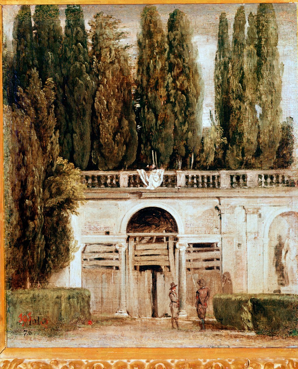 Udsigt over Medicis-villaens have (olie på lærred, ca. 1649) af Diego Velázquez