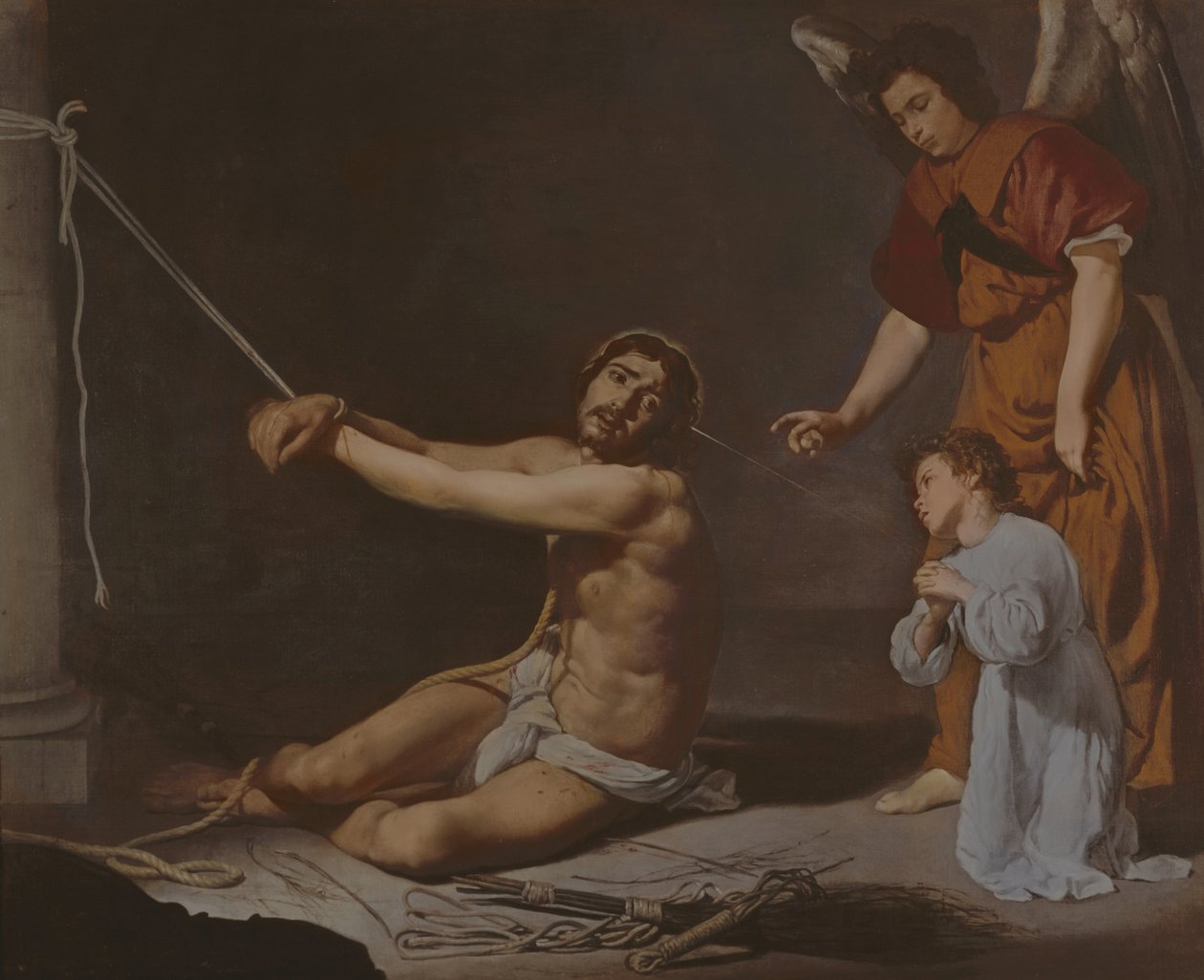 Kristus efter flagelleringen, som den kristne sjæl overvejer, ca. 1628-9 af Diego Velázquez