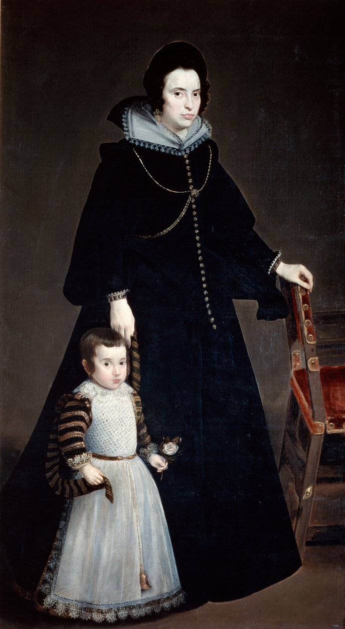 Dona Antonia Ifenarrietta og hendes søn, 1631 af Diego Velázquez