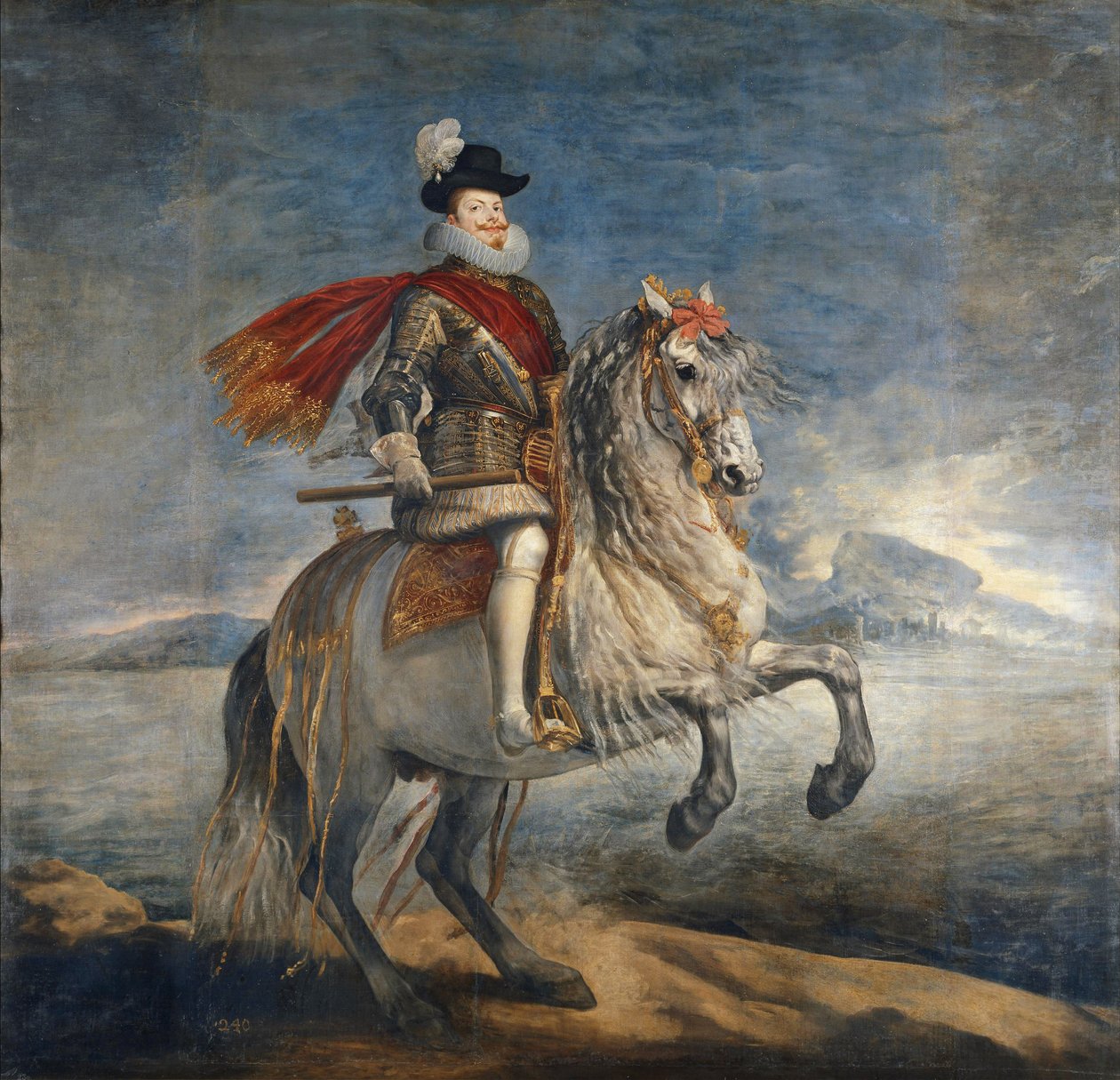 Rytterportræt af Philip III (1578-1621) ca. 1628-35 af Diego Velázquez