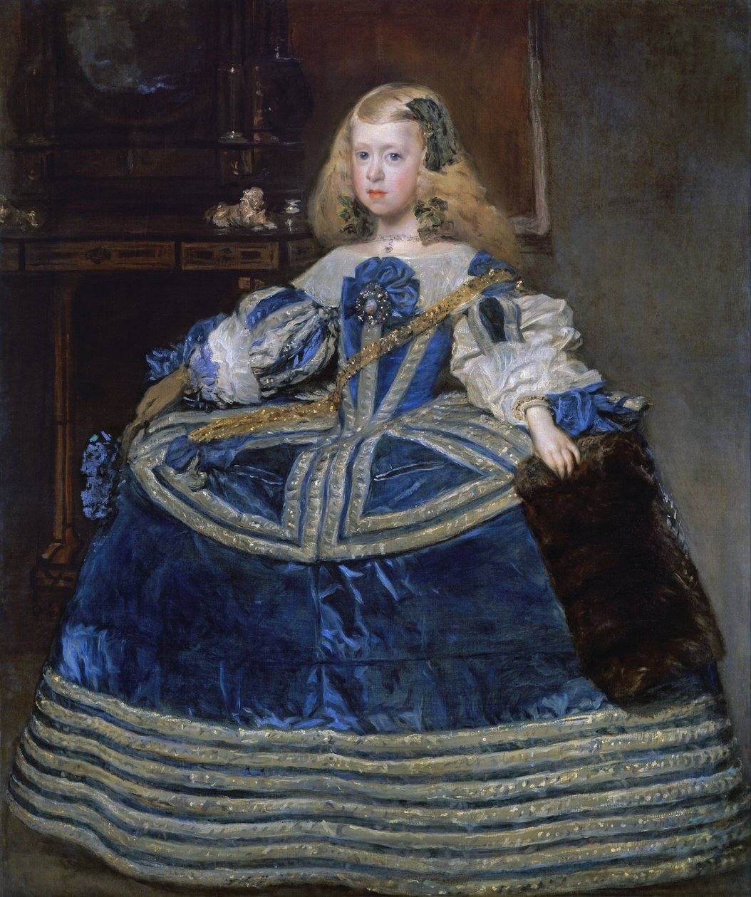 Infanta Margarita Teresa i blå kjole af Diego Velázquez