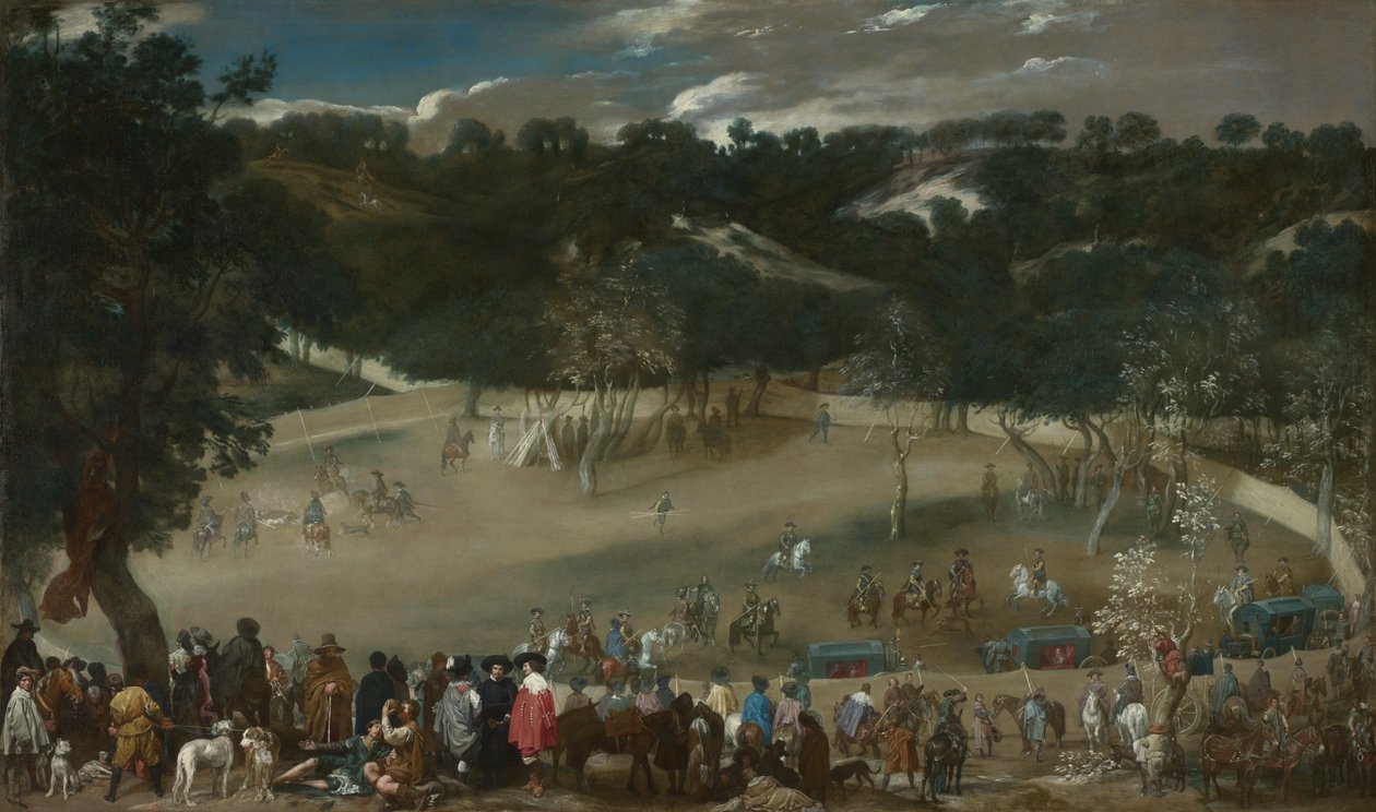 Philip IV på jagt efter vildsvin La Tela Real, ca. 1632-1637 af Diego Velázquez