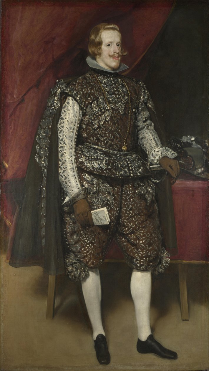 Filip IV af Spanien i brunt og sølv, ca 1631 af Diego Velázquez