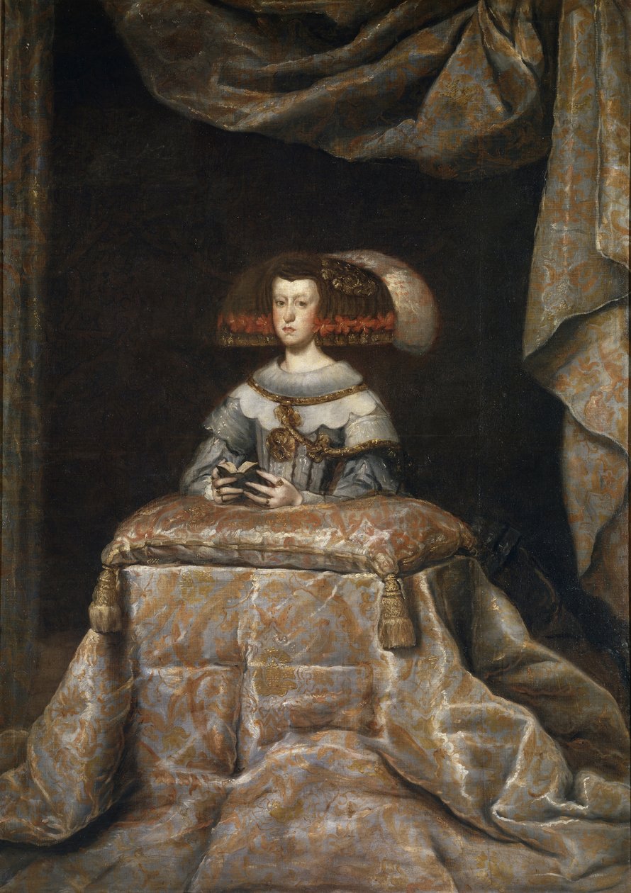 Portræt af Mariana af Østrig 16341696, beder, ca. 1655 af Diego Velázquez