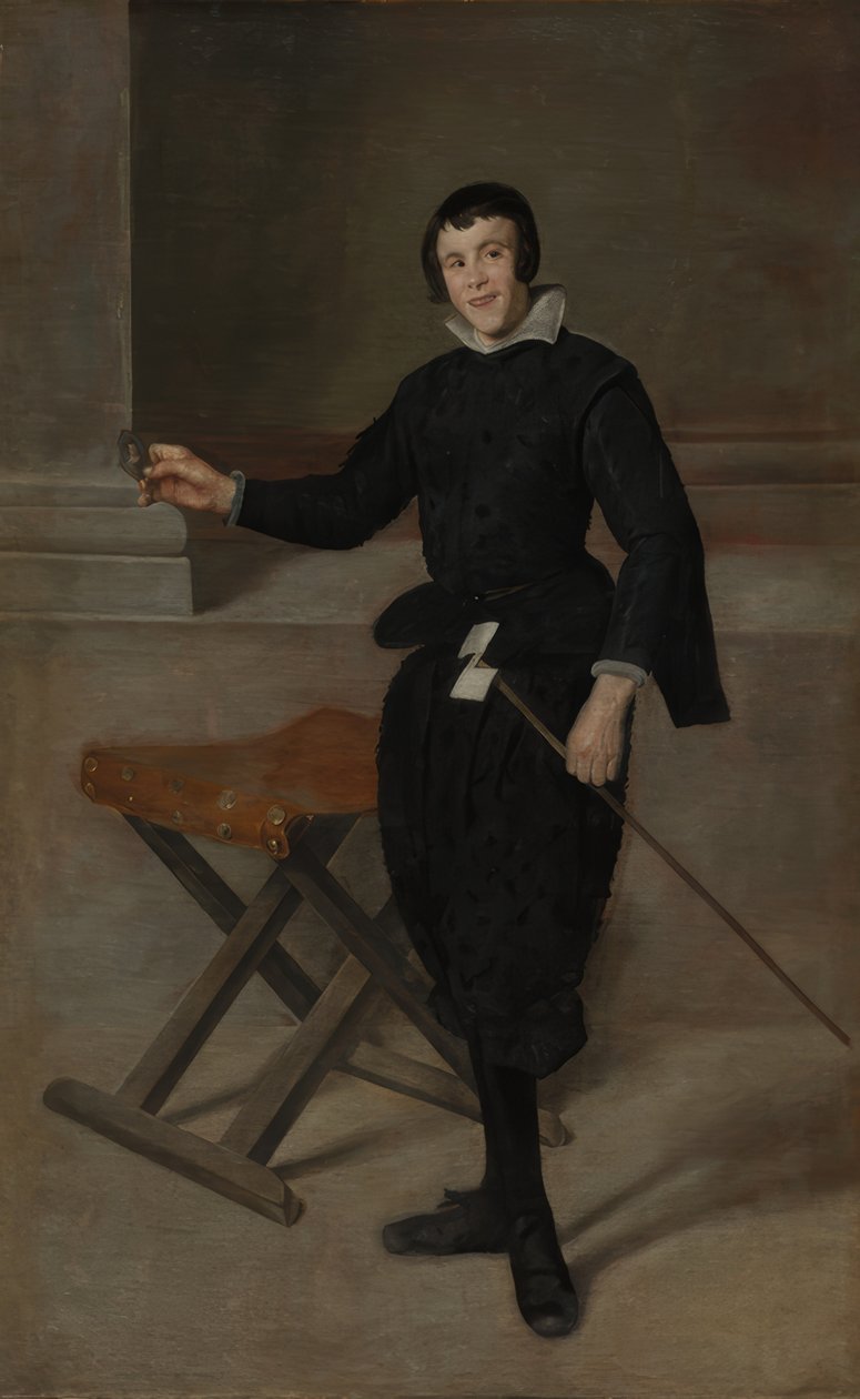Portræt af narren Calabazas af Diego Velázquez