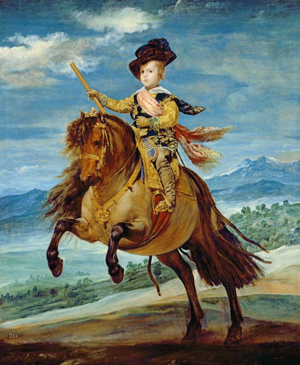 Prins Balthasar Carlos til hest, c.1635-36 af Diego Velázquez