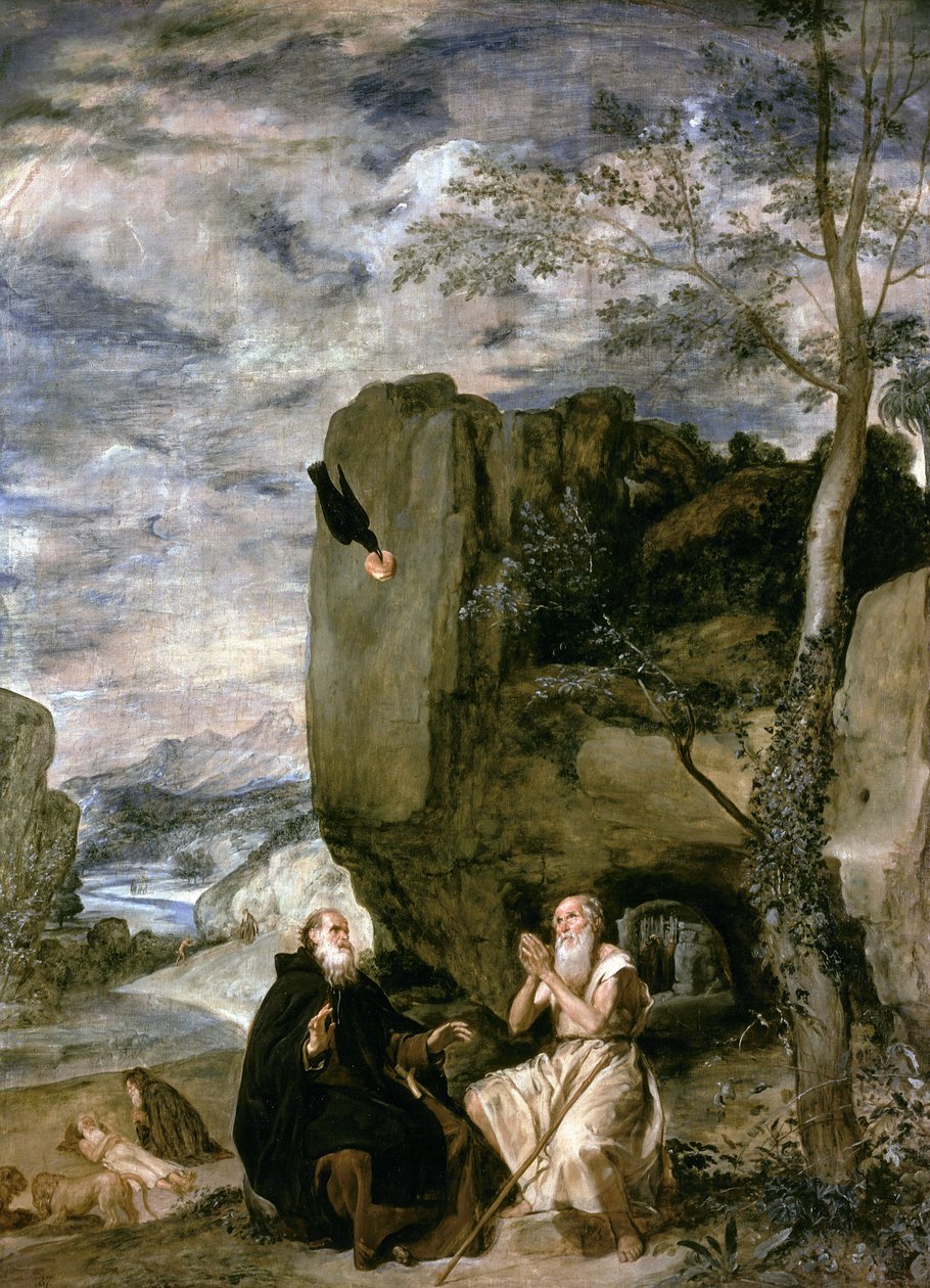 Sankt Antonius abbed og Sankt Paul den første eremit, ca. 1642 af Diego Velázquez