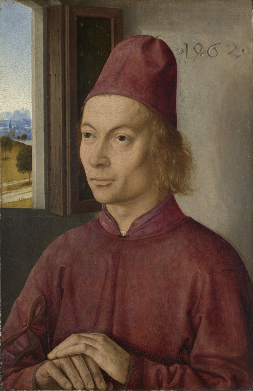 Portræt af en mand (Jan van Winckele) af Dieric Bouts