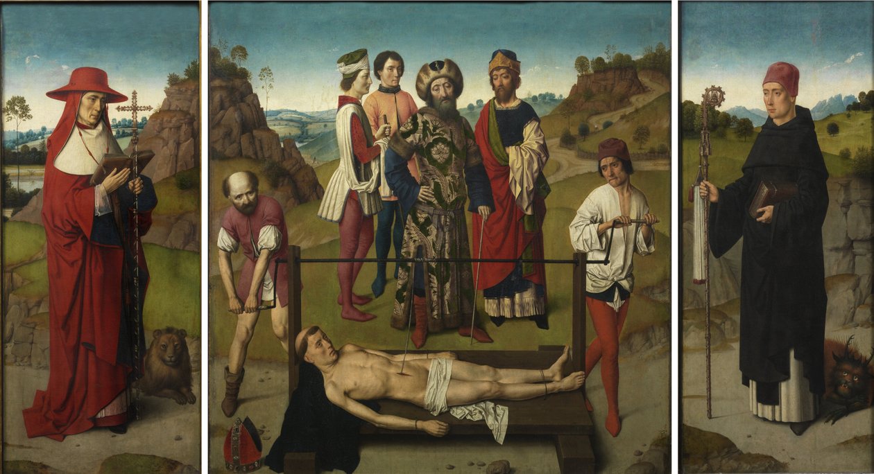 Triptykon af Martyrdømmet Saint Erasmus af Dieric Bouts