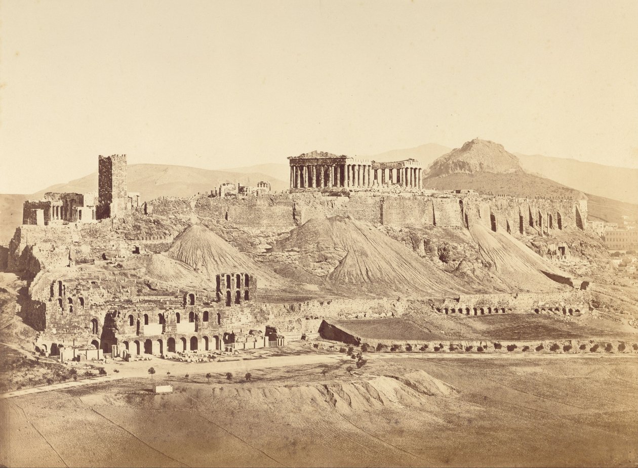 Akropolis fra sydvest, Athen af Dimitrios Constantin