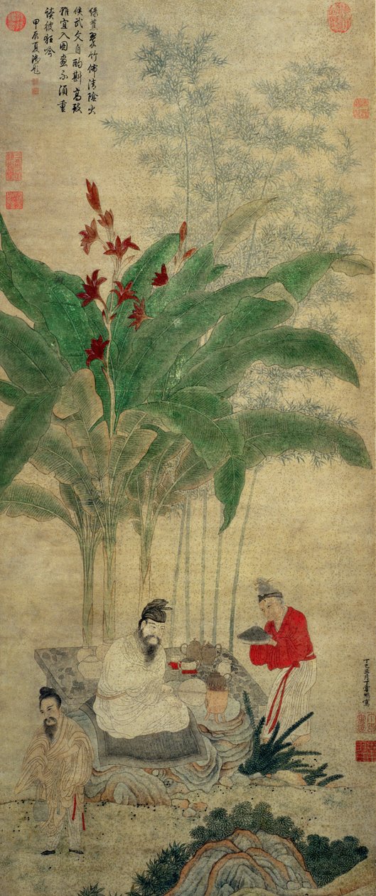 Kogende te, 1617 af Ding Yunpeng