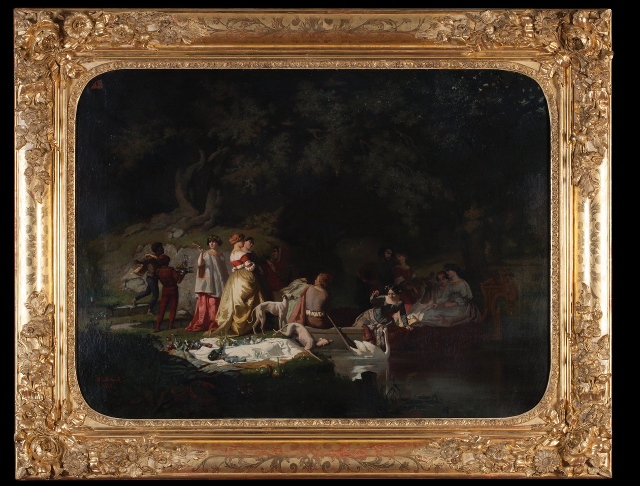 Boccaccion Dekameron 1850 (Öljy kankaalle) af Diodore Rahoult