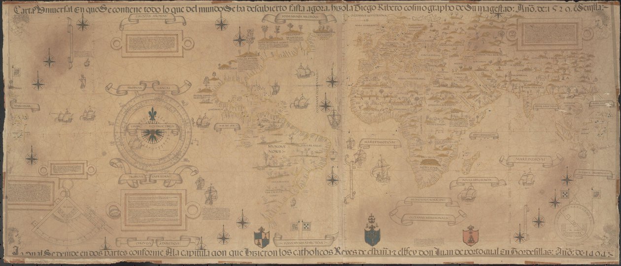 Verdenskortpropaganda, 1529 af Diogo Ribeiro