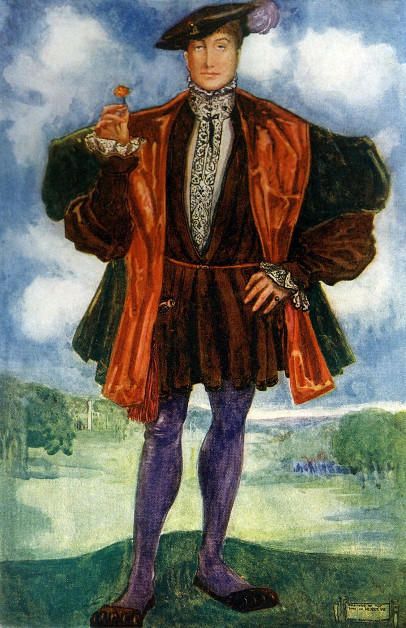 Mands kostume under Henrik VIII (1509-1547) af Dion Clayton Calthrop