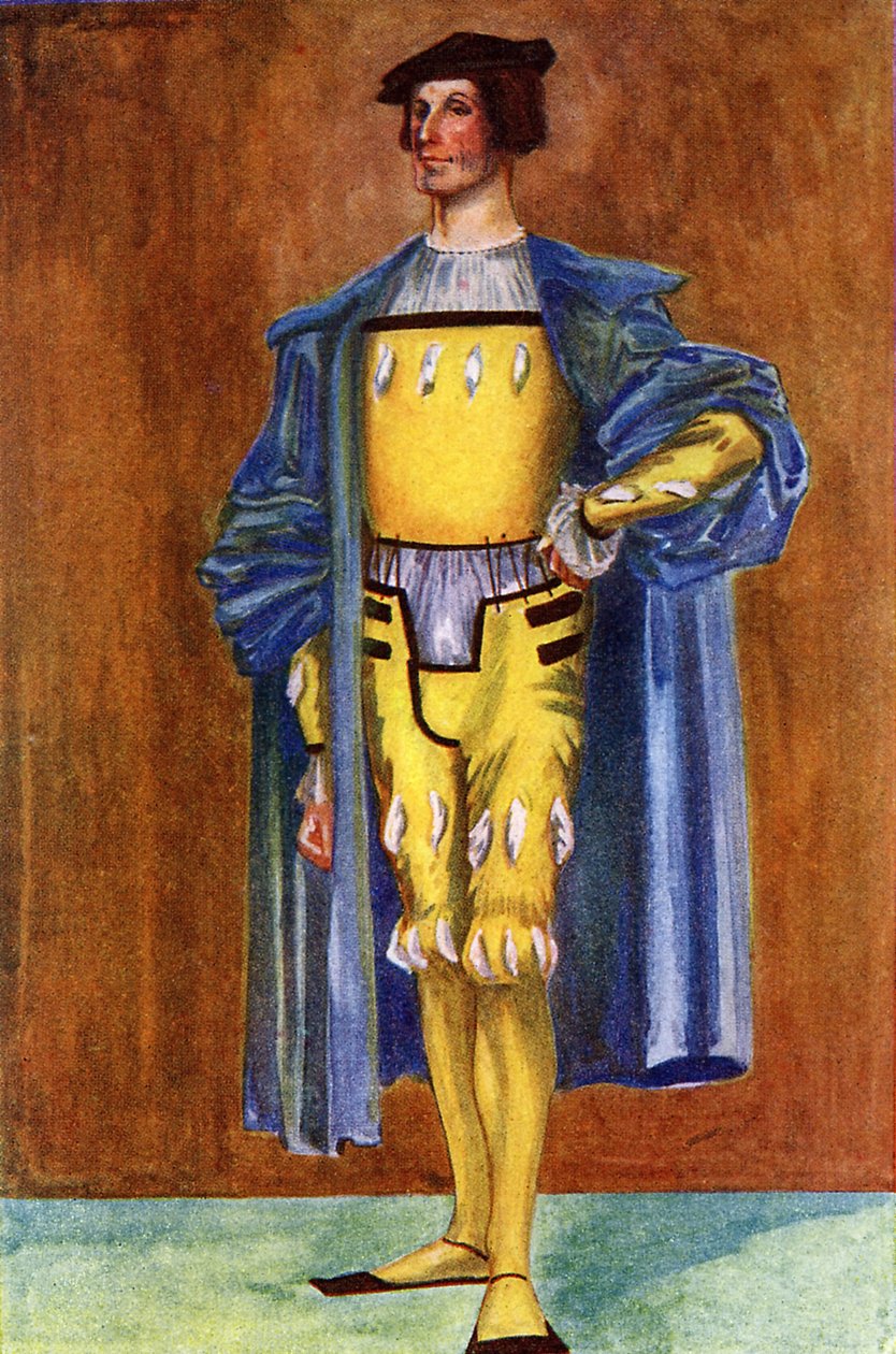 Mands kostume under Henrik VIII (1509-1547) af Dion Clayton Calthrop