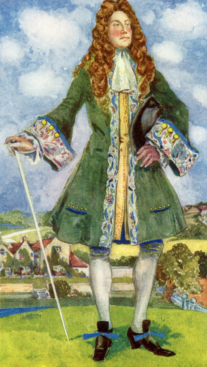 Mandens kostume under Vilhelm og Marias regeringstid (1689-1702) af Dion Clayton Calthrop