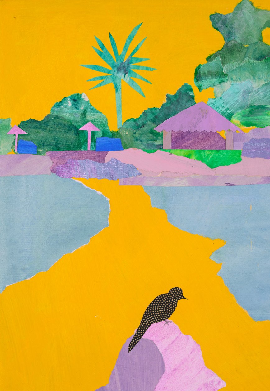 Brasiliansk strand (collage) af Dione Verulam