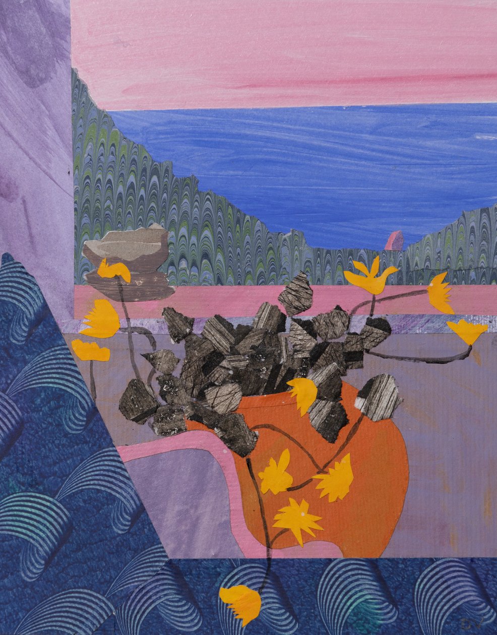 Hviler i paradis (collage) af Dione Verulam