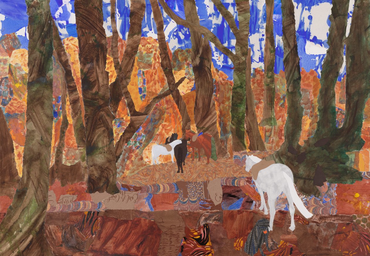 Riding Rest, 2020 (collage) af Dione Verulam