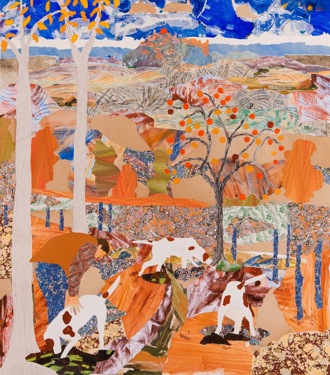 På jagt efter trøfler, 2016 (collage) af Dione Verulam