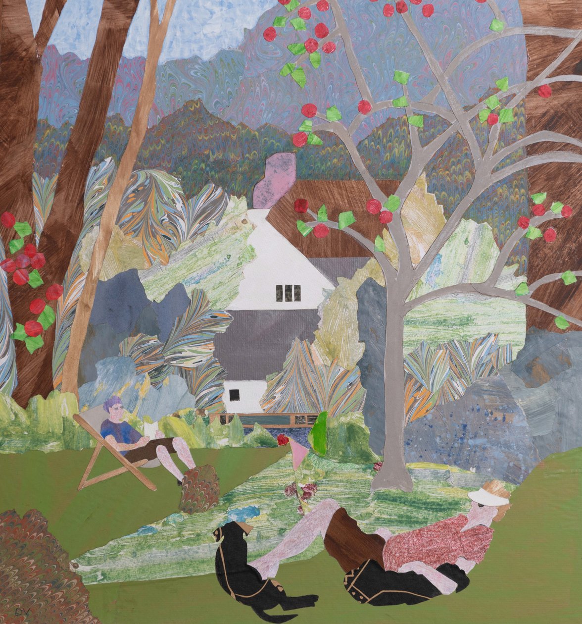 Ophold i september (collage) af Dione Verulam