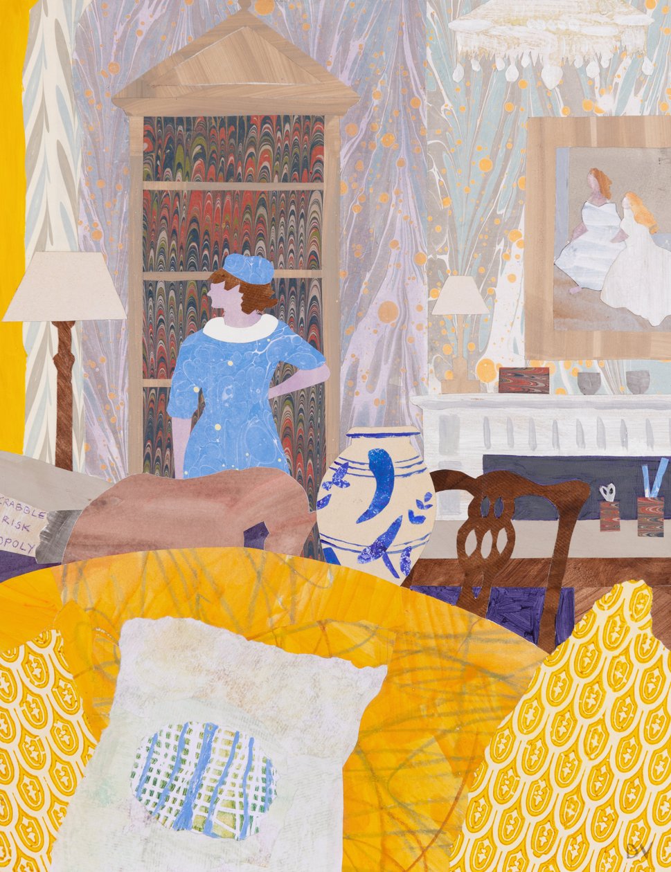 Skal jeg gå udenfor (collage) af Dione Verulam